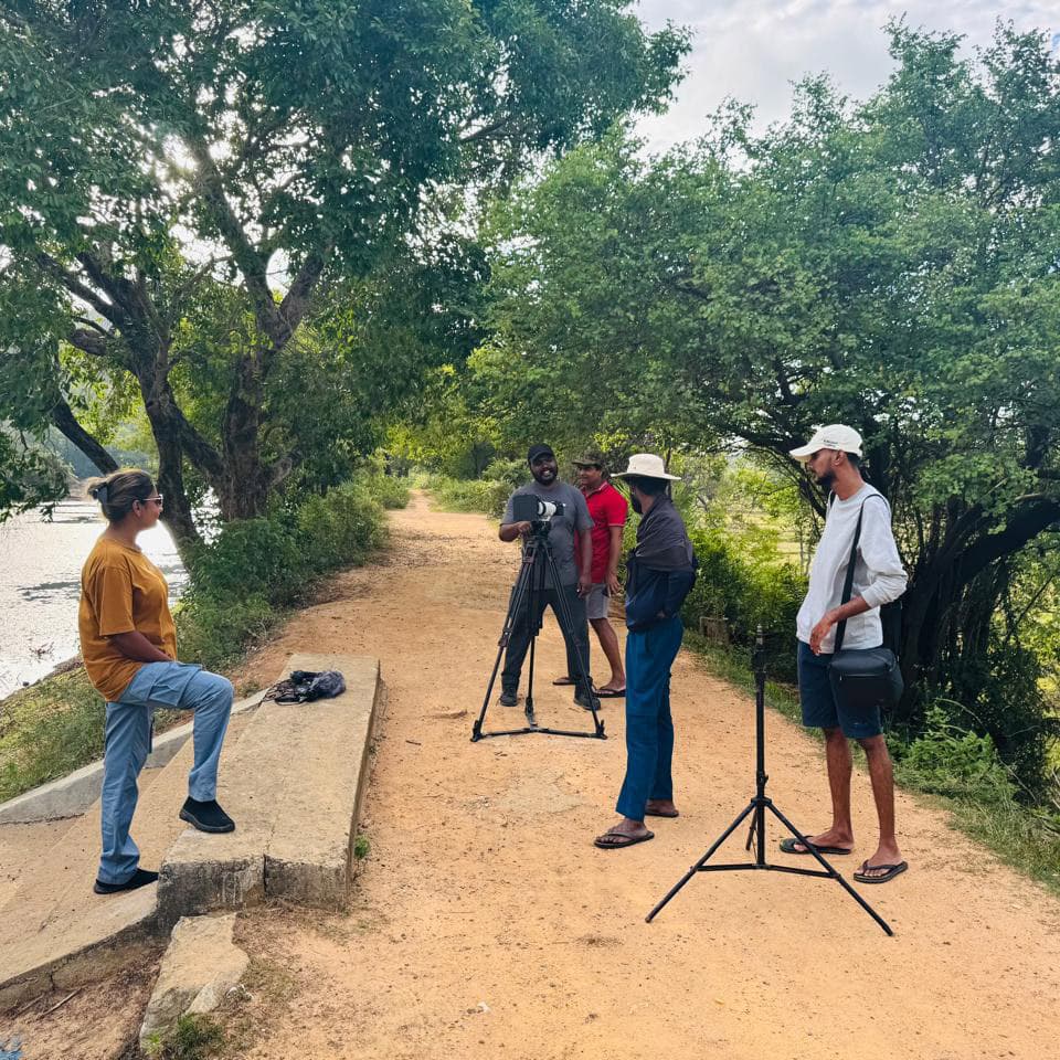 Behind the scenes from one of the WHO GTMC shoots